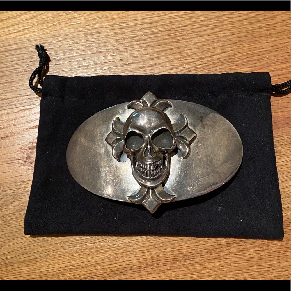 King Baby Sterling “Skull on Cross” Belt Buckle